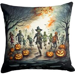 3 x 18 x 18 in. Zombies Spooky Halloween Throw Pillow
