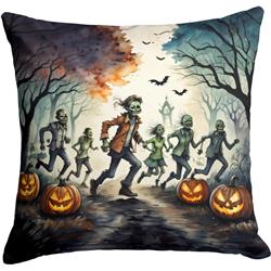 3 x 18 x 18 in. Zombies Spooky Halloween Throw Pillow