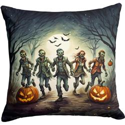 3 x 18 x 18 in. Zombies Spooky Halloween Throw Pillow