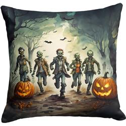 3 x 18 x 18 in. Zombies Spooky Halloween Throw Pillow