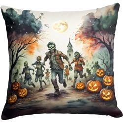 3 x 18 x 18 in. Zombies Spooky Halloween Throw Pillow