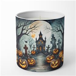 3.25 x 3.75 x 3.25 in. Graveyard Spooky Halloween Decorative Soy Candle