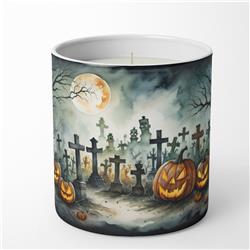 3.25 x 3.75 x 3.25 in. Graveyard Spooky Halloween Decorative Soy Candle