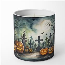 3.25 x 3.75 x 3.25 in. Graveyard Spooky Halloween Decorative Soy Candle