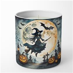 3.25 x 3.75 x 3.25 in. Flying Witch Spooky Halloween Decorative Soy Candle