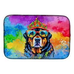 0.2 x 21 x 14 in. Rottweiler Hippie Dawg Dish Drying Mat