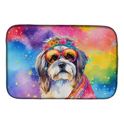 0.2 x 21 x 14 in. Shih Tzu Hippie Dawg Dish Drying Mat