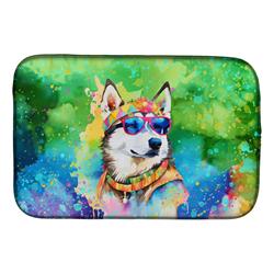 0.2 x 21 x 14 in. Siberian Husky Hippie Dawg Dish Drying Mat