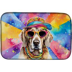 0.2 x 21 x 14 in. Weimaraner Hippie Dawg Dish Drying Mat