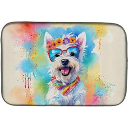 0.2 x 21 x 14 in. Westie Hippie Dawg Dish Drying Mat
