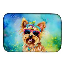 DAC2575DDM 0.2 x 21 x 14 in. Yorkshire Terrier Hippie Dawg Dish Drying Mat