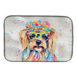 0.2 x 21 x 14 in. Yorkshire Terrier Hippie Dawg Dish Drying Mat