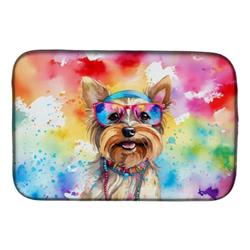 0.2 x 21 x 14 in. Yorkshire Terrier Hippie Dawg Dish Drying Mat