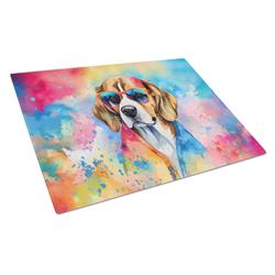 DAC2455LCB 0.2 x 15 x 12 in. Beagle Hippie Dawg Glass Cutting Board - Large