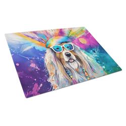DAC2456LCB 0.2 x 15 x 12 in. Bearded Collie Hippie Dawg Glass Cutting Board - Large