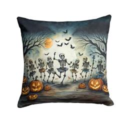 3 x 18 x 18 in. Dancing Skeletons Spooky Halloween Throw Pillow