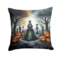 3 x 18 x 18 in. Evil Queen Spooky Halloween Throw Pillow