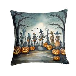 3 x 18 x 18 in. Mariachi Skeleton Band Spooky Halloween Throw Pillow