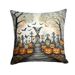 3 x 18 x 18 in. Pet Cemetery Spooky Halloween Throw Pillow