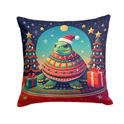 3 x 14 x 14 in. Turtle Christmas Fabric Decorative Pillow