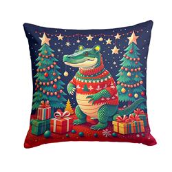3 x 18 x 18 in. Alligator Christmas Fabric Decorative Pillow