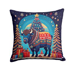 3 x 18 x 18 in. Buffalo Christmas Fabric Decorative Pillow