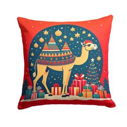 3 x 18 x 18 in. Camel Christmas Fabric Decorative Pillow