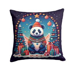 3 x 18 x 18 in. Panda Christmas Fabric Decorative Pillow