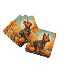 DAC1079FC 0.15 x 3.5 x 3.5 in. Welsh Terrier Fall Foam Coasters - Set of 4