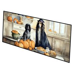 0.2 x 28 x 58 in. Afghan Hound Fall Kitchen Pumpkins Runner Mat