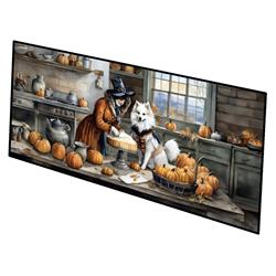 0.2 x 28 x 58 in. American Eskimo Fall Kitchen Pumpkins Runner Mat