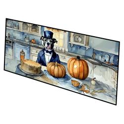 0.2 x 28 x 58 in. Pit Bull Terrier Fall Kitchen Pumpkins Runner Mat