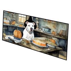 0.2 x 28 x 58 in. Pit Bull Terrier Fall Kitchen Pumpkins Runner Mat