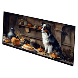 0.2 x 28 x 58 in. Australian Shepherd Fall Kitchen Pumpkins Runner Mat