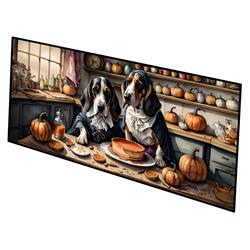 0.2 x 28 x 58 in. Basset Hound Fall Kitchen Pumpkins Runner Mat