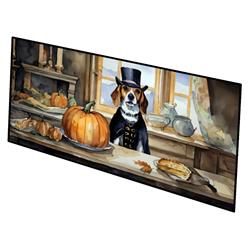 0.2 x 28 x 58 in. Beagle Fall Kitchen Pumpkins Runner Mat