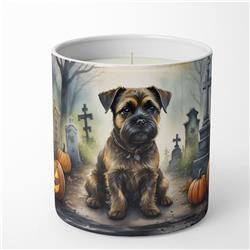 DAC2019CDL 3.25 x 3.75 x 3.25 in. Border Terrier Spooky Halloween Decorative Soy Candle