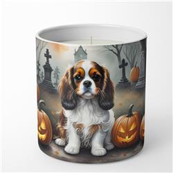DAC2029CDL 3.25 x 3.75 x 3.25 in. Cavalier Spaniel Spooky Halloween Decorative Soy Candle