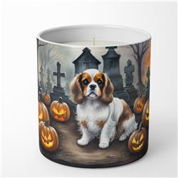 DAC2030CDL 3.25 x 3.75 x 3.25 in. Cavalier Spaniel Spooky Halloween Decorative Soy Candle