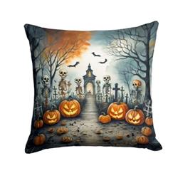 3 x 14 x 14 in. Skeleton Spooky Halloween Throw Pillow