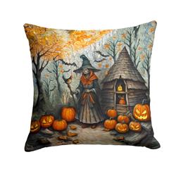 3 x 18 x 18 in. Slavic Witch Spooky Halloween Throw Pillow