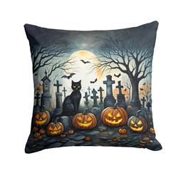3 x 18 x 18 in. Cat Spooky Halloween Throw Pillow, Black
