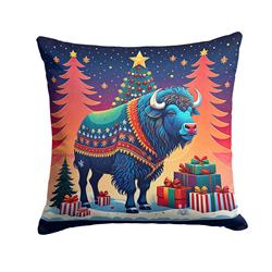 3 x 14 x 14 in. Buffalo Christmas Fabric Decorative Pillow