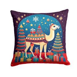 3 x 14 x 14 in. Camel Christmas Fabric Decorative Pillow