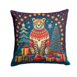 3 x 14 x 14 in. Cheetah Christmas Fabric Decorative Pillow