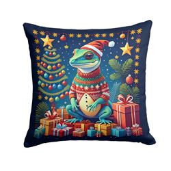 3 x 14 x 14 in. Gecko Christmas Fabric Decorative Pillow