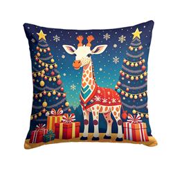 3 x 14 x 14 in. Giraffe Christmas Fabric Decorative Pillow