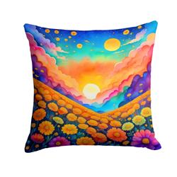 3 x 18 x 18 in. Colorful Marigolds Fabric Decorative Pillow