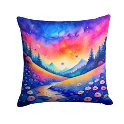 3 x 18 x 18 in. Colorful Periwinkles Fabric Decorative Pillow