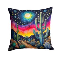 DAC1986PW1818 3 x 18 x 18 in. Colorful Queen of the Night Cactus Fabric Decorative Pillow